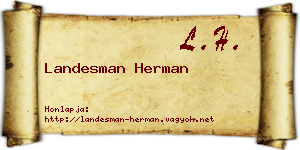 Landesman Herman névjegykártya